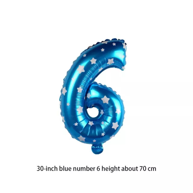 Number Balloon - Blue with Stars