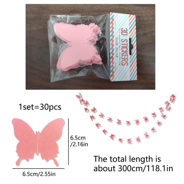 Butterfly Garland-Pink