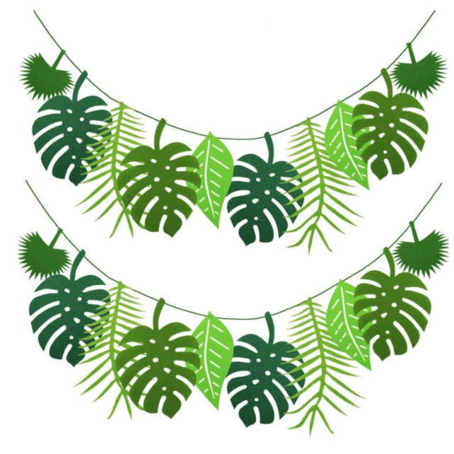 Tropical Leaves Garland - Green