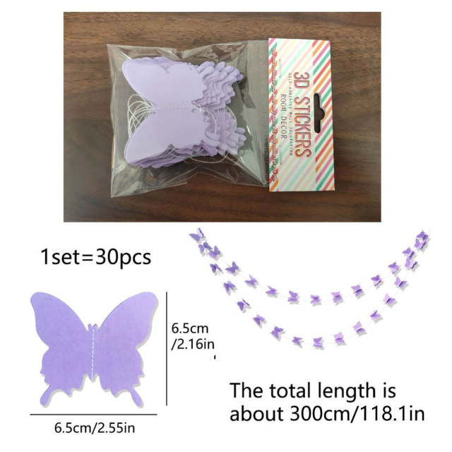 Butterfly Garland-Lilac