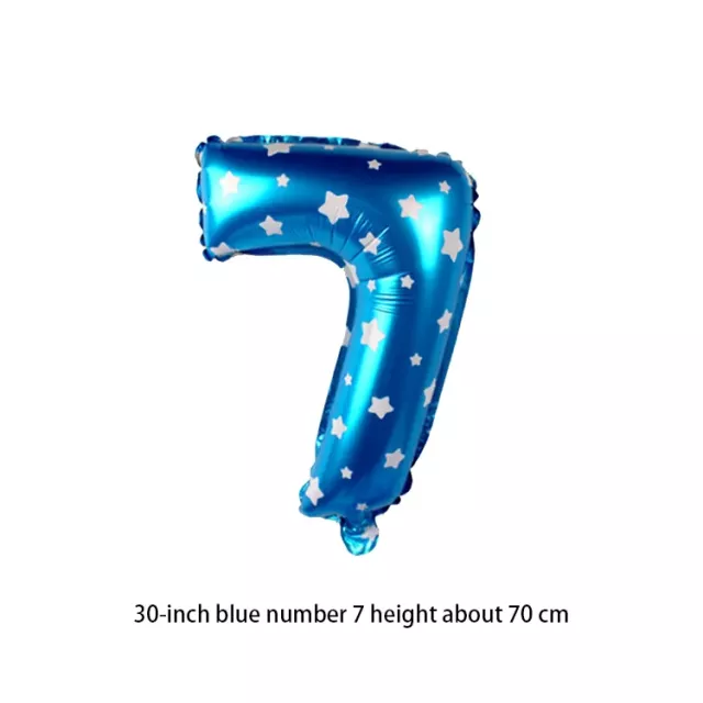 Number Balloon - Blue with Stars