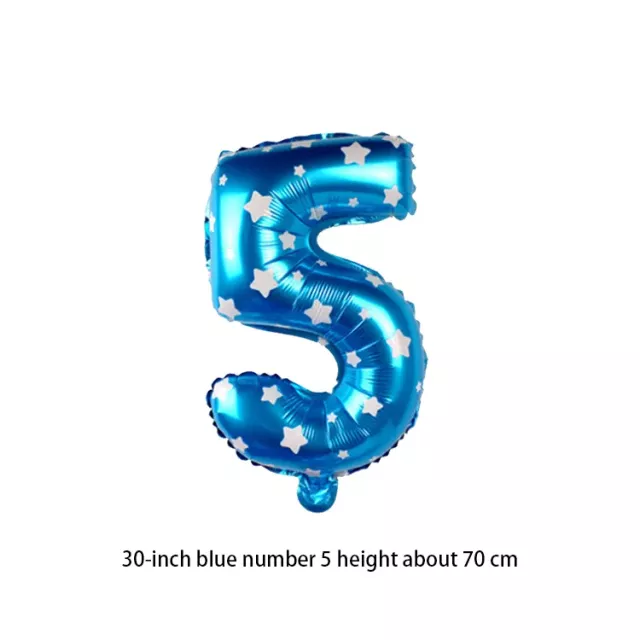 Number Balloon - Blue with Stars