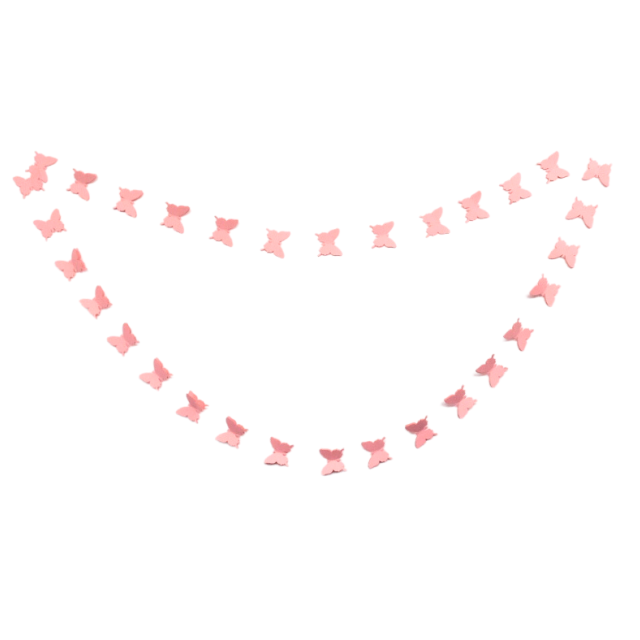 Butterfly Garland-Pink