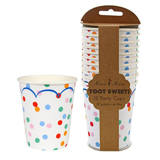 Plates, Ice Cream Cups, and Cups - Polkadot