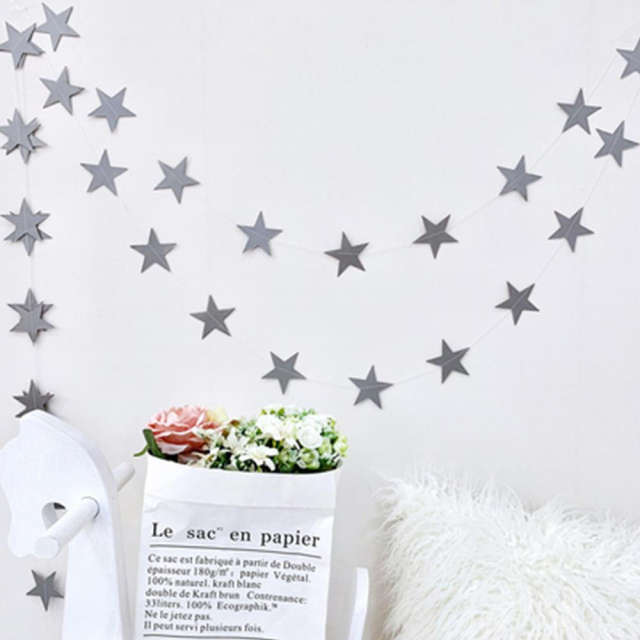 Star Garlands- Matte Gray