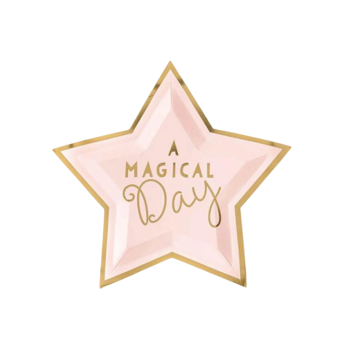 Pink Magical Day Pentagram Plate (7 inch)