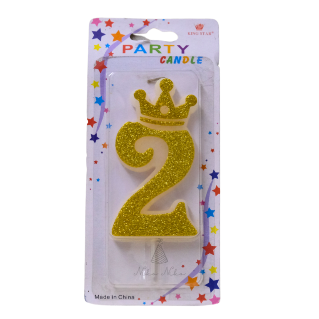 Gold Number Candle - 0 to 9