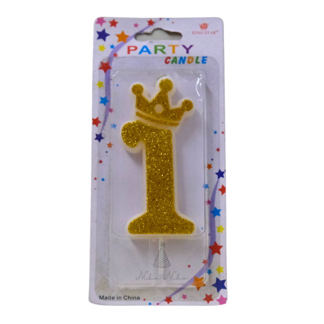 Gold Number Candle - 0 to 9