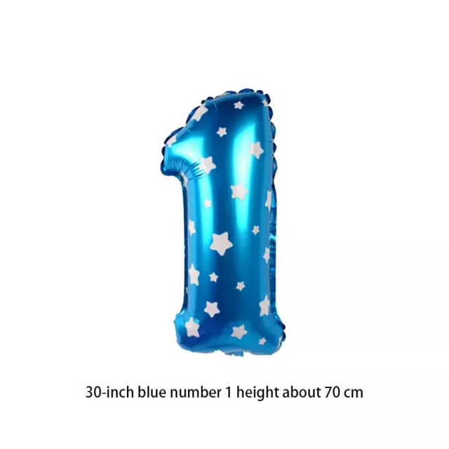 Number Balloon - Blue with Stars