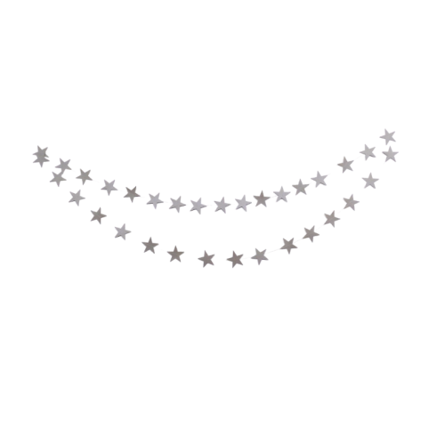 Star Garlands- Matte Gray