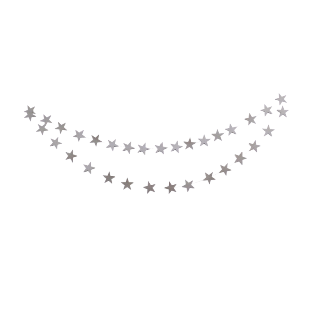 Star Garlands- Matte Gray